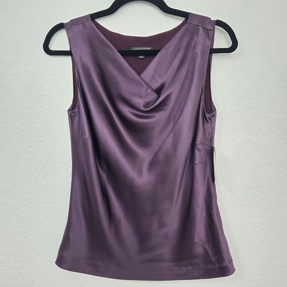 Classiques Entier Atelier Plum Silk Cowl Neck Sleeveless Blouse Top XS - Picture 1 of 7